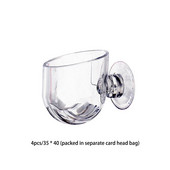 4 τεμάχια κύπελλα υδρόβιων φυτών Γλάστρες Clear Food Worm Τροφοδότης με βάση αναρρόφησης Ανταλλακτικά Διακόσμηση Fishtank Office Home Office