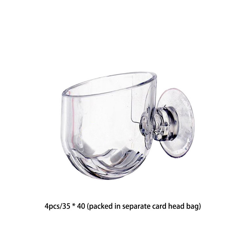 4 τεμάχια κύπελλα υδρόβιων φυτών Γλάστρες Clear Food Worm Τροφοδότης με βάση αναρρόφησης Ανταλλακτικά Διακόσμηση Fishtank Office Home Office