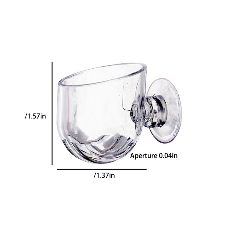 4 τεμάχια κύπελλα υδρόβιων φυτών Γλάστρες Clear Food Worm Τροφοδότης με βάση αναρρόφησης Ανταλλακτικά Διακόσμηση Fishtank Office Home Office