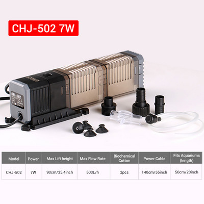 NICREW SUNSUN 4-ühes akvaariumi sukelfilter veepumba õhupumba lainetegija vee tsirkulatsiooni käsnfilter kalapaagi jaoks