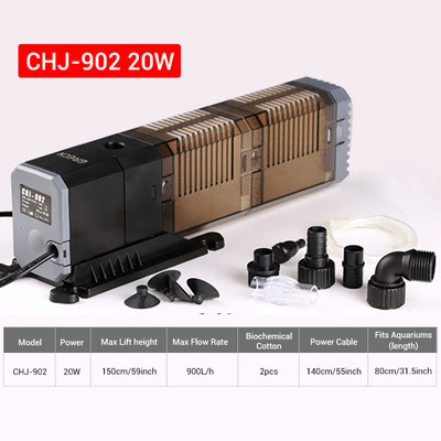 NICREW SUNSUN 4-ühes akvaariumi sukelfilter veepumba õhupumba lainetegija vee tsirkulatsiooni käsnfilter kalapaagi jaoks