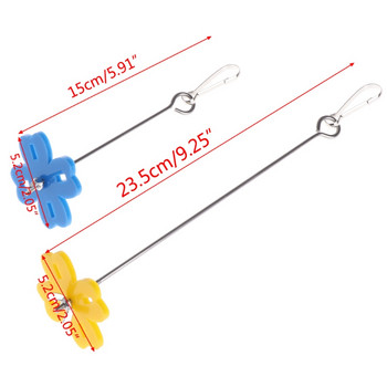 Вилица за папагалски плодове Хранене на птици Висяща клетка от неръждаема стомана Шиш за папагал 2 размера Drop Ship