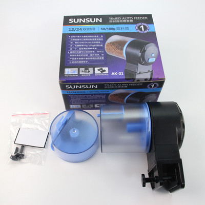 SUNSUN acvariu Bazin țestoase Hrănitor automat pentru pești Baterii uscate Hrănitor automat pentru pești 3V 12-24 ore de hrănire automată