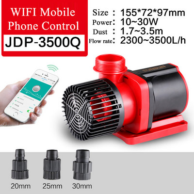 SUNSUN JDP DC frecvență variabilă silențioasă și liniștită Wifi pompă de apă submersibilă pentru recif marin acvariu rezervor de pește iaz 100-240v