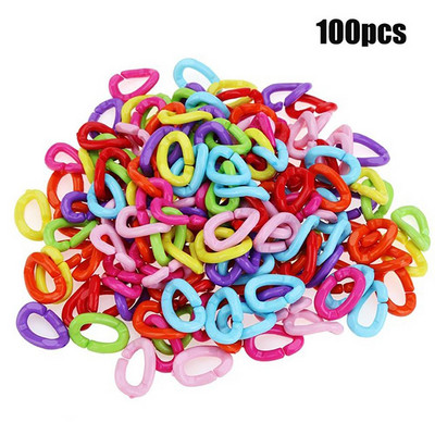 100 tk Linnupapagoi ketilingid isetehtud C-klambrid ketid konksud kiiged ronimispuur Mänguasjad mitmeks kasutamiseks mõeldud lindude tarvikud