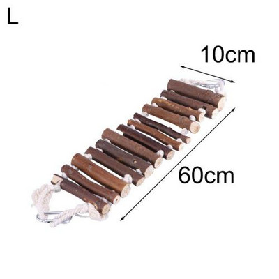 Kućni ljubimac Ptica Papiga Drvene ljestve od užeta Viseći most Ljuljačka Igračka Dekor kaveza Viseće ljestve Siva papiga stoji Mjesto za odmor