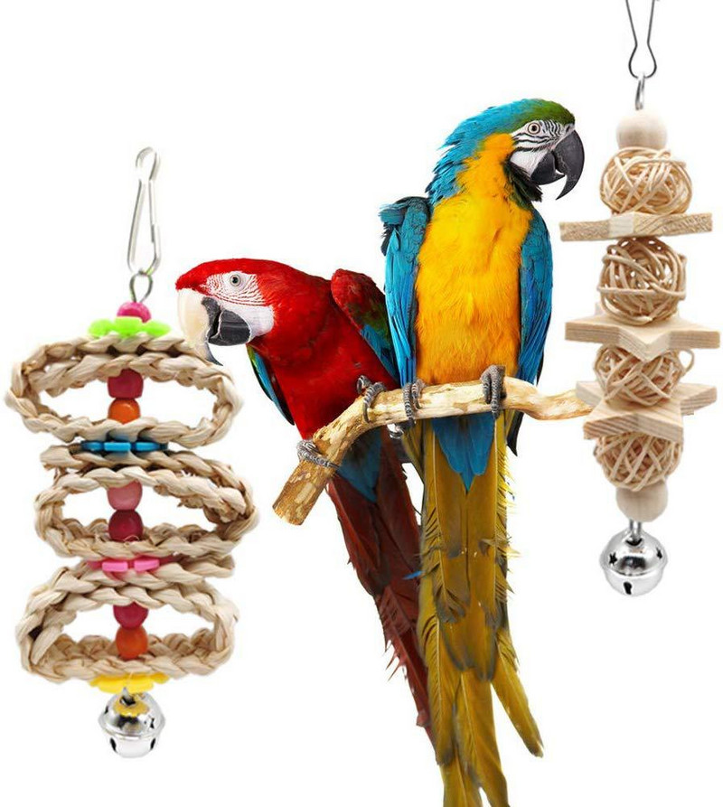 8 buc. Jucării pentru păsări Accesorii de biban pentru leagăn de papagal, scară pentru animale de companie, bricolaj, budgie gri african, papegaaien speelgoed jouet perroquet