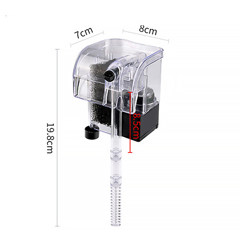 Akvaariumi filtri väline rippuv õhuke kalapaak veefilter Waterfall sukelhapniku akvaariumi filtri pumba tarvikud