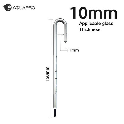 Termometru din sticlă de apă pentru rezervor de pescuit, acvariu, plante, accesorii în stil ADA, broasca țestoasă, creveți, bol de pește, guppy mic.