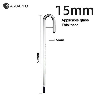 Termometru din sticlă de apă pentru rezervor de pescuit, acvariu, plante, accesorii în stil ADA, broasca țestoasă, creveți, bol de pește, guppy mic.