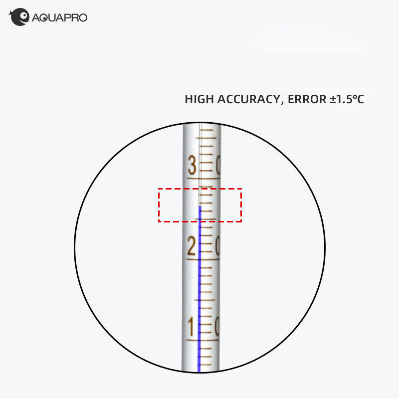 Termometru din sticlă de apă pentru rezervor de pescuit, acvariu, plante, accesorii în stil ADA, broasca țestoasă, creveți, bol de pește, guppy mic.