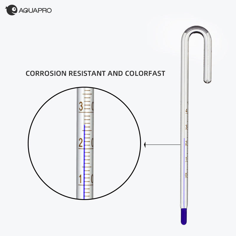 Termometru din sticlă de apă pentru rezervor de pescuit, acvariu, plante, accesorii în stil ADA, broasca țestoasă, creveți, bol de pește, guppy mic.