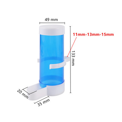 Hrănitor automat pentru păsări pentru animale de companie Hrănitor pentru păsări albastre Cușcă pentru păsări Instrument de hrănire pentru papagali Hrănitor automat boluri și adăpatoare 1 buc