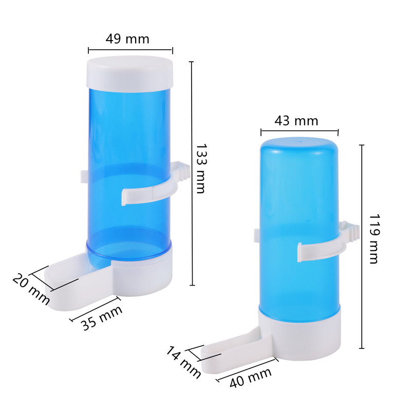 Hrănitor automat pentru păsări pentru animale de companie Hrănitor pentru păsări albastre Cușcă pentru păsări Instrument de hrănire pentru papagali Hrănitor automat boluri și adăpatoare 1 buc