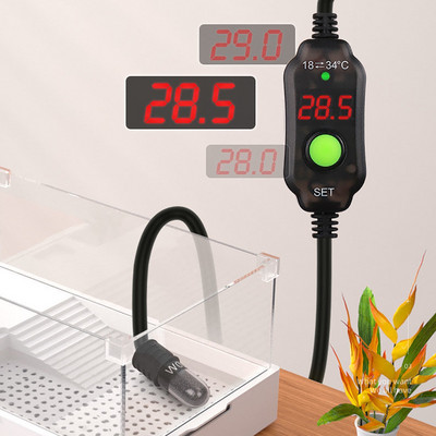 Мини аквариум нагревател за аквариум USB нагревателен прът потопяем термостат нагревател цифров LED електрически нагревателни пръти за риба костенурка