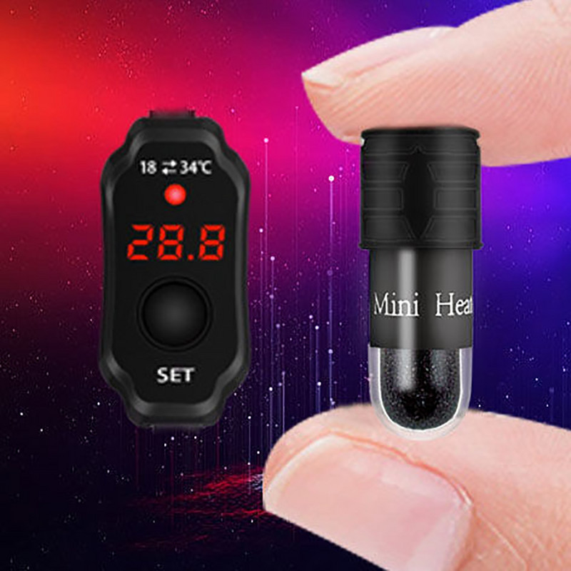 Mini akvārija zivju tvertņu sildītājs USB sildstieņa iegremdējamais termostata sildītājs digitālais LED elektriskās sildīšanas stieņi zivju bruņurupučiem