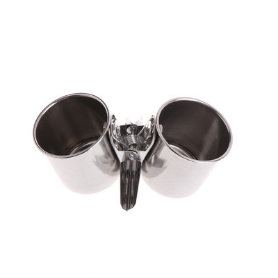 Toit Vesi Söötmislind topelttopsid koos klambriga, roostevabast terasest papagoi puurialusega