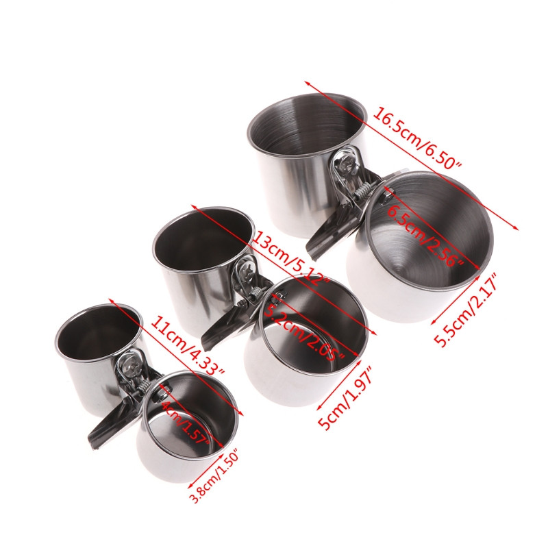 Toit Vesi Söötmislind topelttopsid koos klambriga, roostevabast terasest papagoi puurialusega