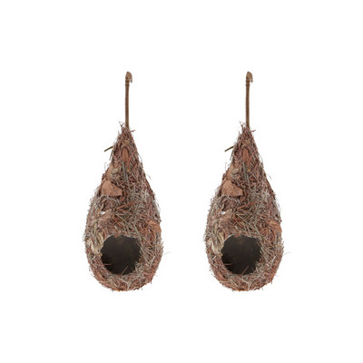 1/2 buc. Casă de păsări iarbă naturală, colibri, cuib de pasăre, țesut manual, cuib de păsări, colibă pentru decorarea curții