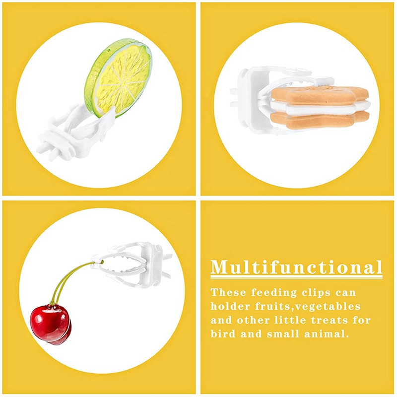 6 buc. Clemă pentru legume pentru păsări Hrănitor cușcă pentru păsări pentru hrănirea papagalilor cu legume și fructe