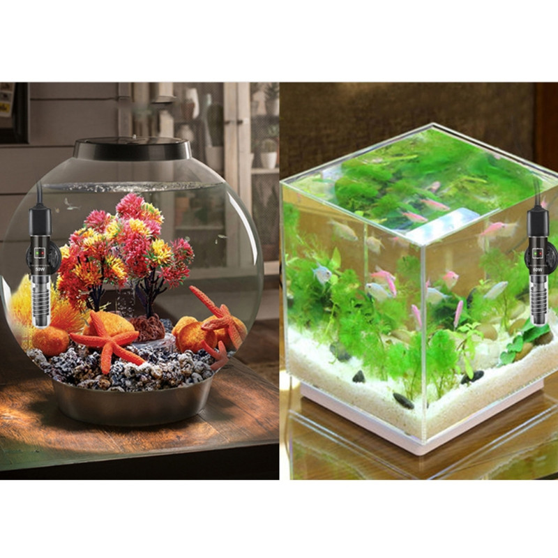 Μίνι θερμαντήρας ενυδρείου 25W 50W Υποβρύχια δεξαμενή ψαριών Αυτόματος θερμοστάτης Θερμοστάτης Αντιεκρηκτική ράβδος θέρμανσης με βεντούζες