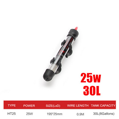 Tijă de încălzire pentru acvariu, termostat reglabil 110v-220v, potrivit pentru încălzirea broaștelor testoase în acvariu, 25W/50W/100W/200W/300W