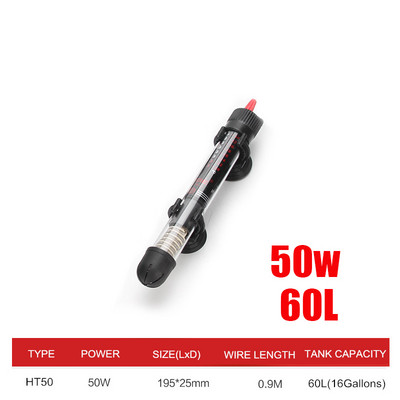Tijă de încălzire pentru acvariu, termostat reglabil 110v-220v, potrivit pentru încălzirea broaștelor testoase în acvariu, 25W/50W/100W/200W/300W
