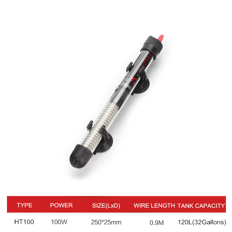 Tijă de încălzire pentru acvariu, termostat reglabil 110v-220v, potrivit pentru încălzirea broaștelor testoase în acvariu, 25W/50W/100W/200W/300W