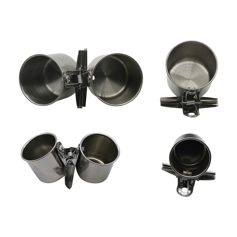 Uued lindude söötja tassid Toiduvesi Söötmislindude topelttopsid koos klambriga, roostevabast terasest papagoi puurialus, linnutarbed 1 tk