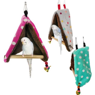 Cuib de păsări cald pentru pat hamac biban pentru papagal, peruș, cinteză, jucărie cușcă canar