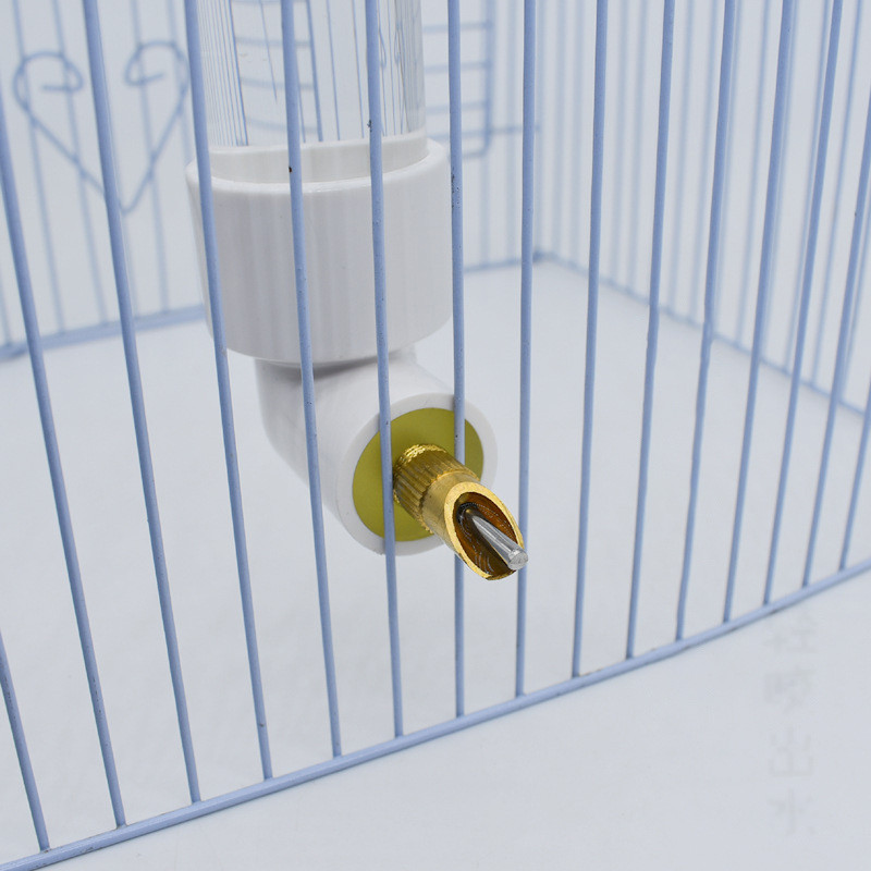 Băutor de papagali din plastic, dozator de sticle de apă, hrănitor, agățat pentru animale de companie, cobai, veveriță, iepure, cap de băut, fântână