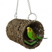 για Bird Sleeping with Mat Warm Hammock Natural Grass Winter Tunnel Κρεβάτι για πουλί