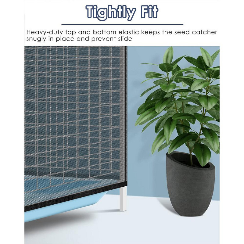 Papūgos paukščių narvelio dangtelis Reguliuojamas universalus kvėpuojantis tamprus tinklinis sijonas, atsparus dulkėms tinklinio dangčio narvelio apsauga