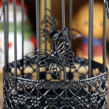 Hollow Bird Cage με βάση κεριού σε σχήμα πεταλούδας Κηροπήγιο Διακόσμηση σπιτιού για το κατάστημα του σαλονιού του υπνοδωματίου σας κ.λπ.