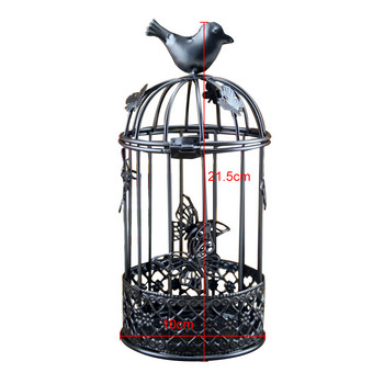Hollow Bird Cage με βάση κεριού σε σχήμα πεταλούδας Κηροπήγιο Διακόσμηση σπιτιού για το κατάστημα του σαλονιού του υπνοδωματίου σας κ.λπ.