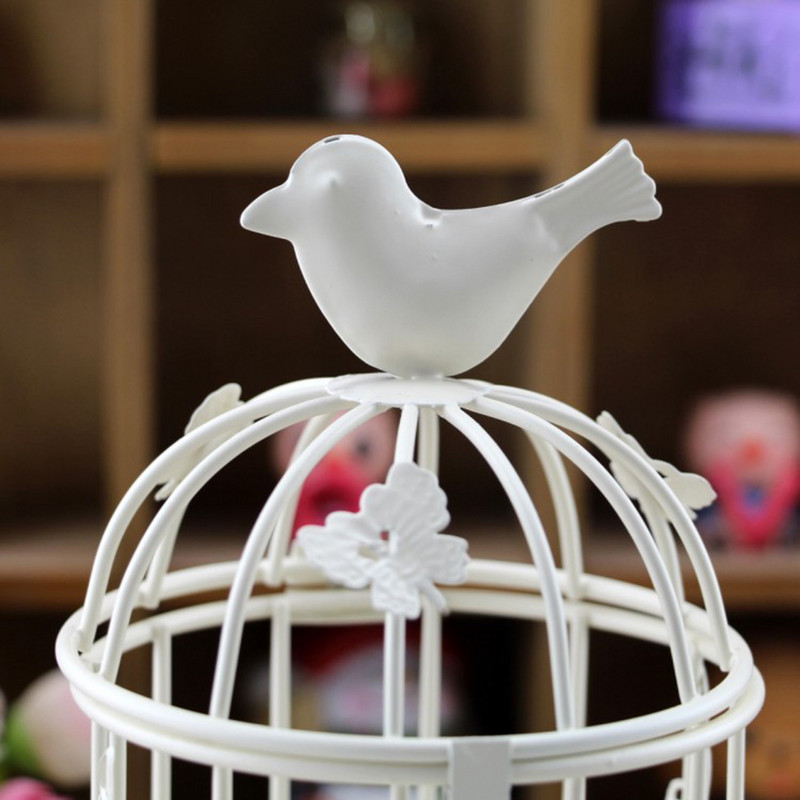 Cușcă goală pentru păsări cu suport pentru lumânări în formă de fluture Sfeșnic Decor decor pentru dormitorul dvs., magazinul de sufragerie și etc.