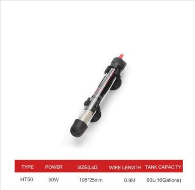 110v-220v ES ASV regulējamas temperatūras termostata sildītāja stieņa iegremdējamais akvārija zivju tvertnes ūdens siltums 25W/50W/100W/200W/300W