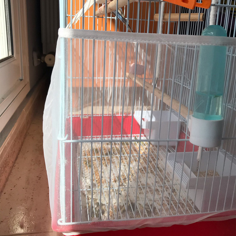 Acoperire din plasă pentru cușcă pentru păsări Cușcă pentru păsări din nailon rezistentă la praf Cușcă pentru papagali Plasă Accesorii pentru animale de companie Fusta acoperită pentru casă cu plasă rezistentă la praf