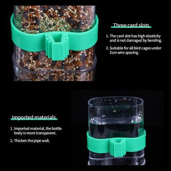 Bird Feeder Waterer with Clip Pet Dispenser Bottle Drinking Fountains Bowls Feeding Bowls for Pet Parrot Pigeon Cage Accessories