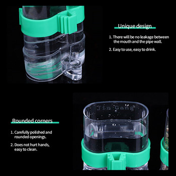 Bird Feeder Waterer with Clip Pet Dispenser Bottle Drinking Fountains Bowls Feeding Bowls for Pet Parrot Pigeon Cage Accessories