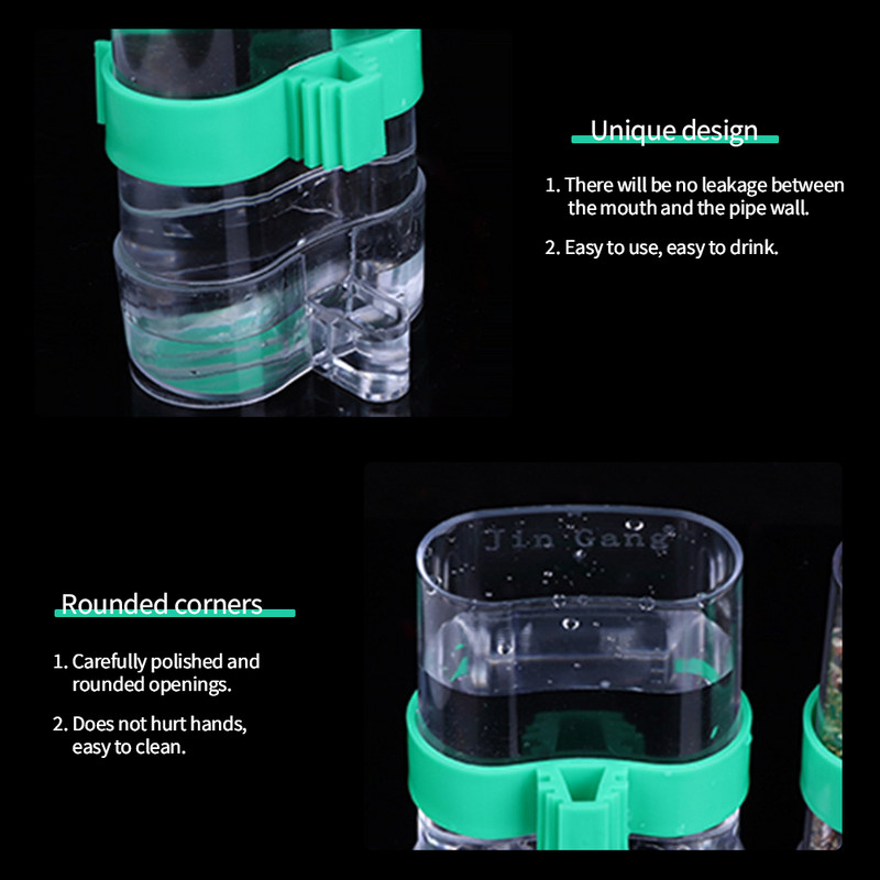 Hrănitor pentru păsări Adăpători cu clemă Dozator pentru animale de companie sticle Fântâni de băut Boluri de hrănire pentru animale de companie Accesorii pentru cușcă de porumbei papagali