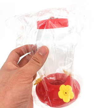 Външна пластмасова хранилка за цветя с желязна кука Пластмасова бутилка за вода за птици Висяща хранилка за колибри Градина
