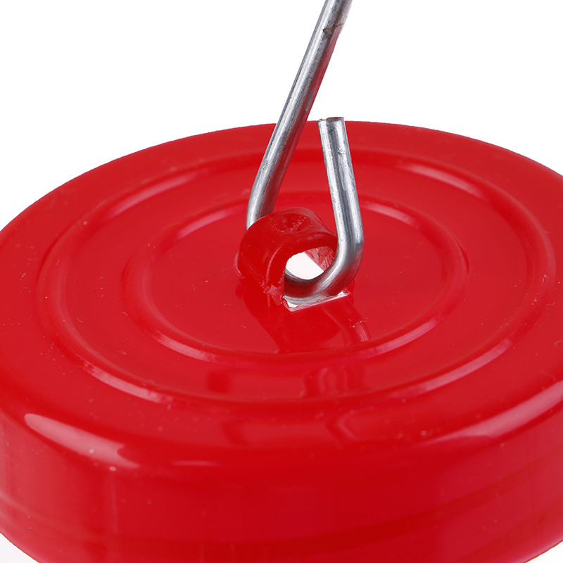 Hrănitor pentru păsări din plastic pentru exterior, cu cârlig de fier, adăpator de apă pentru păsări, sticla agățată pentru grădină.