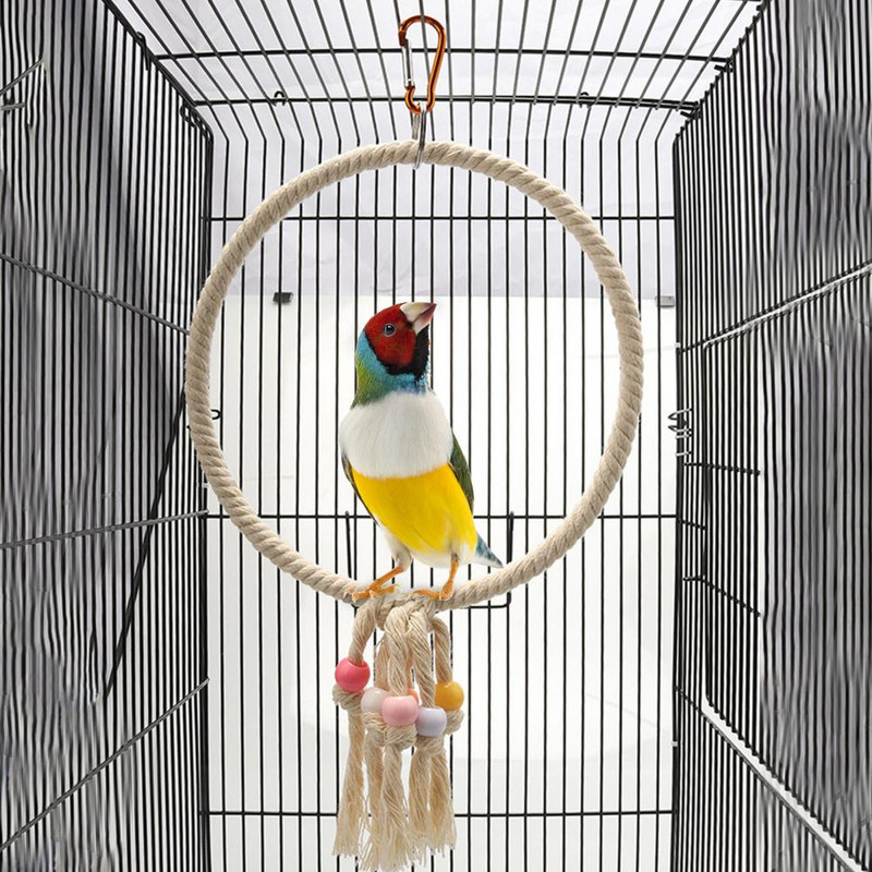 Zanimljiva igračka s kavezom za papige Čvrsta igračka s užetom za ptice Lako se vješa Dekompresijska ljuljačka s kavezom za ptice Igračke s užetom