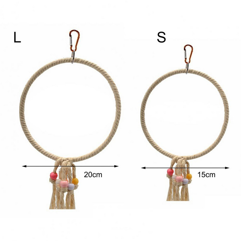 Zanimljiva igračka s kavezom za papige Čvrsta igračka s užetom za ptice Lako se vješa Dekompresijska ljuljačka s kavezom za ptice Igračke s užetom