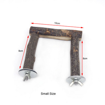 Natūralaus medžio naminių gyvūnėlių papūga žaliavinės medienos šakutės medžio šakelės stovas Voverės paukščio žiurkėno šakelė Ešeriai kramtyti kąsnio žaislai
