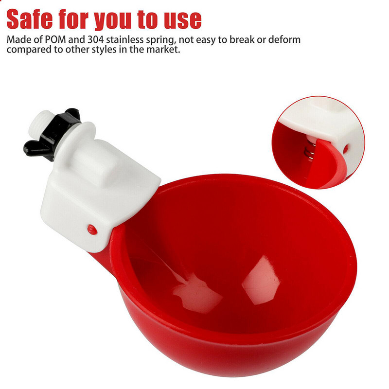 4 vnt. viščiukų automatiniai laistymo puodeliai paukštienos girdykla Vištienos anties putpelės ūkio šėrimo reikmenims Priedai