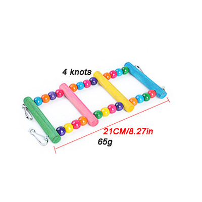 Παπαγάλος Σκάλα Αναρρίχησης Παιχνίδι Πουλί κατοικίδιων ζώων Ανάρτηση Εκπαίδευσης Γέφυρα Έγχρωμη άσκηση Μπάλα Ξύλο Molar Toy Budgerigar Supplies Cockatiel