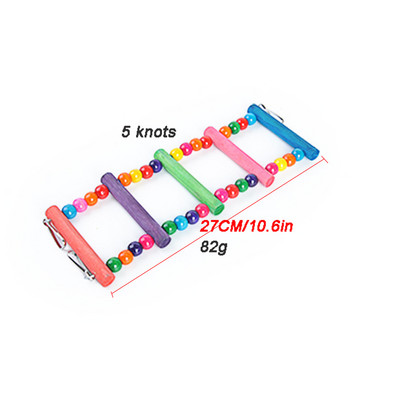 Παπαγάλος Σκάλα Αναρρίχησης Παιχνίδι Πουλί κατοικίδιων ζώων Ανάρτηση Εκπαίδευσης Γέφυρα Έγχρωμη άσκηση Μπάλα Ξύλο Molar Toy Budgerigar Supplies Cockatiel