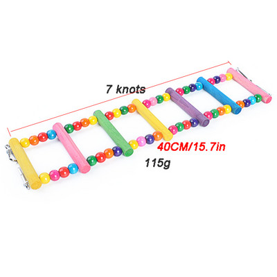 Παπαγάλος Σκάλα Αναρρίχησης Παιχνίδι Πουλί κατοικίδιων ζώων Ανάρτηση Εκπαίδευσης Γέφυρα Έγχρωμη άσκηση Μπάλα Ξύλο Molar Toy Budgerigar Supplies Cockatiel